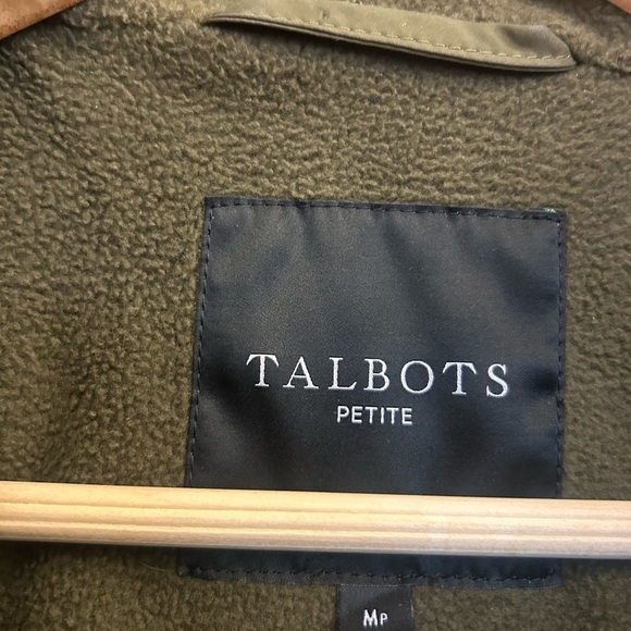 Talbots M petite very good condition barn coat Olive Quilted Vest- equestrian - Picture 4 of 12